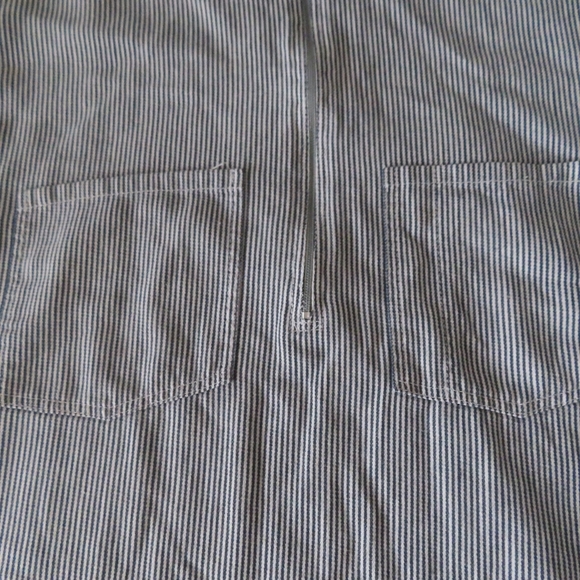 Vintage Ben Davis Hickory Stripe 1/2 Zip talon Work Long sleeve Shirt no size - Picture 2 of 5